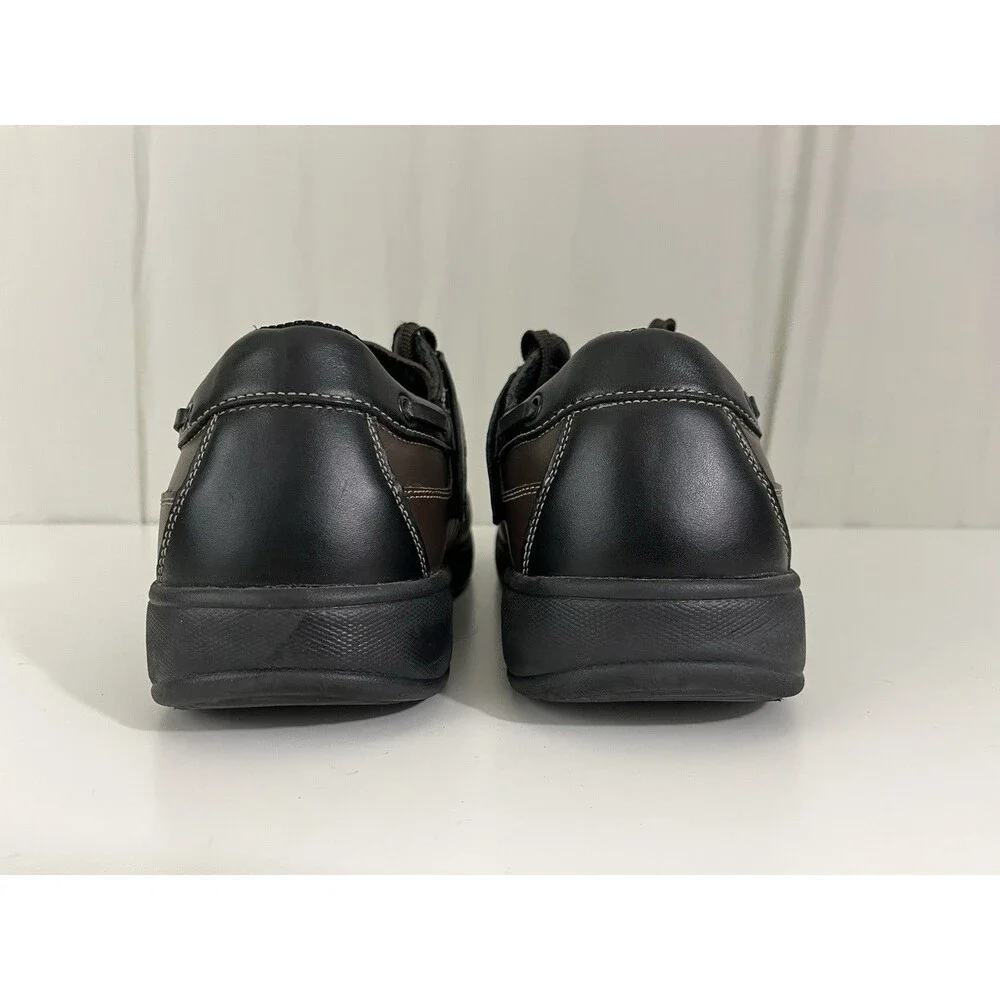 Orthofeet 422 Baton Rouge Mens Size 13 (E) Shoes Brown Black Leather Boat Loafer